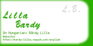 lilla bardy business card