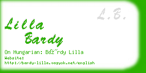 lilla bardy business card